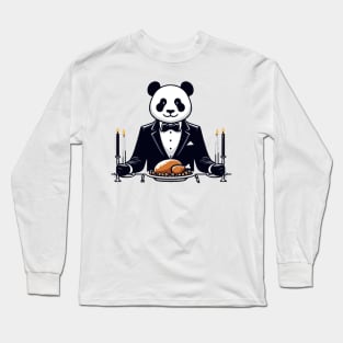 Happy Thanksgiving Giant Panda Long Sleeve T-Shirt